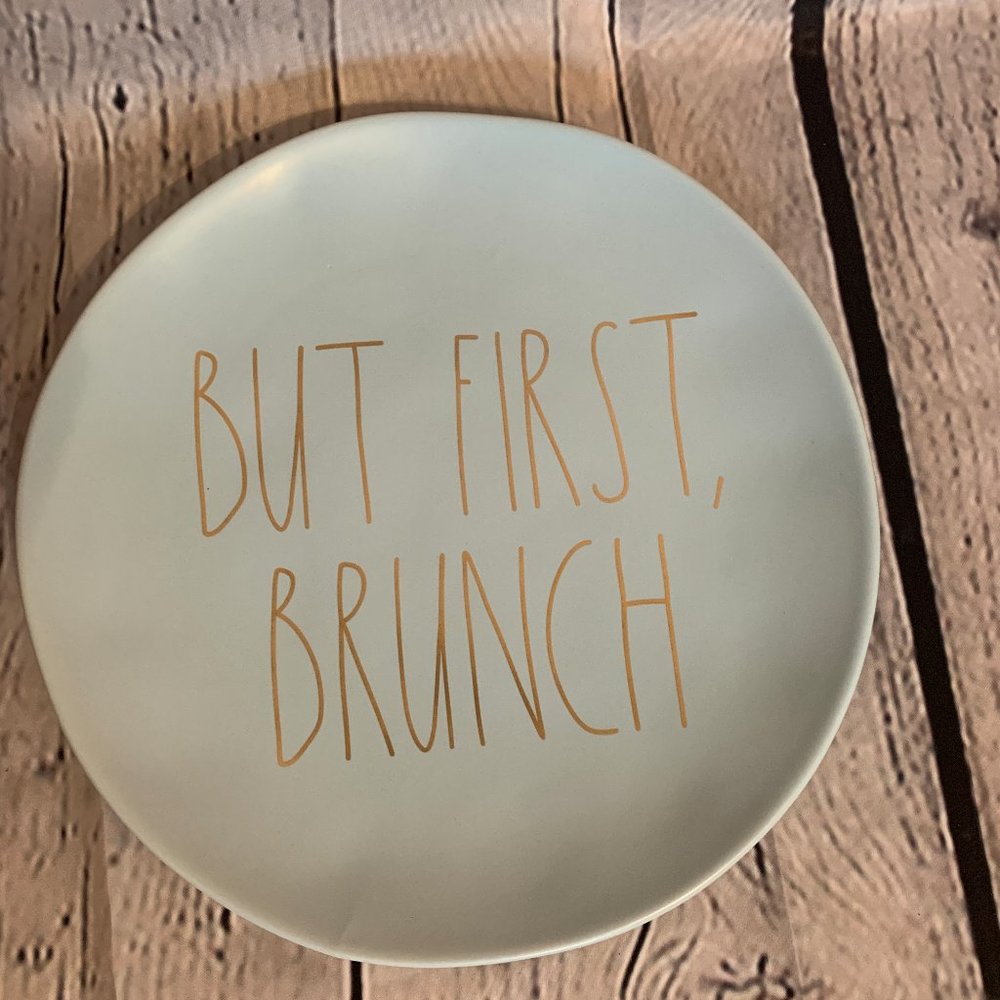 Rae Dunn But First, Brunch 2pk plates